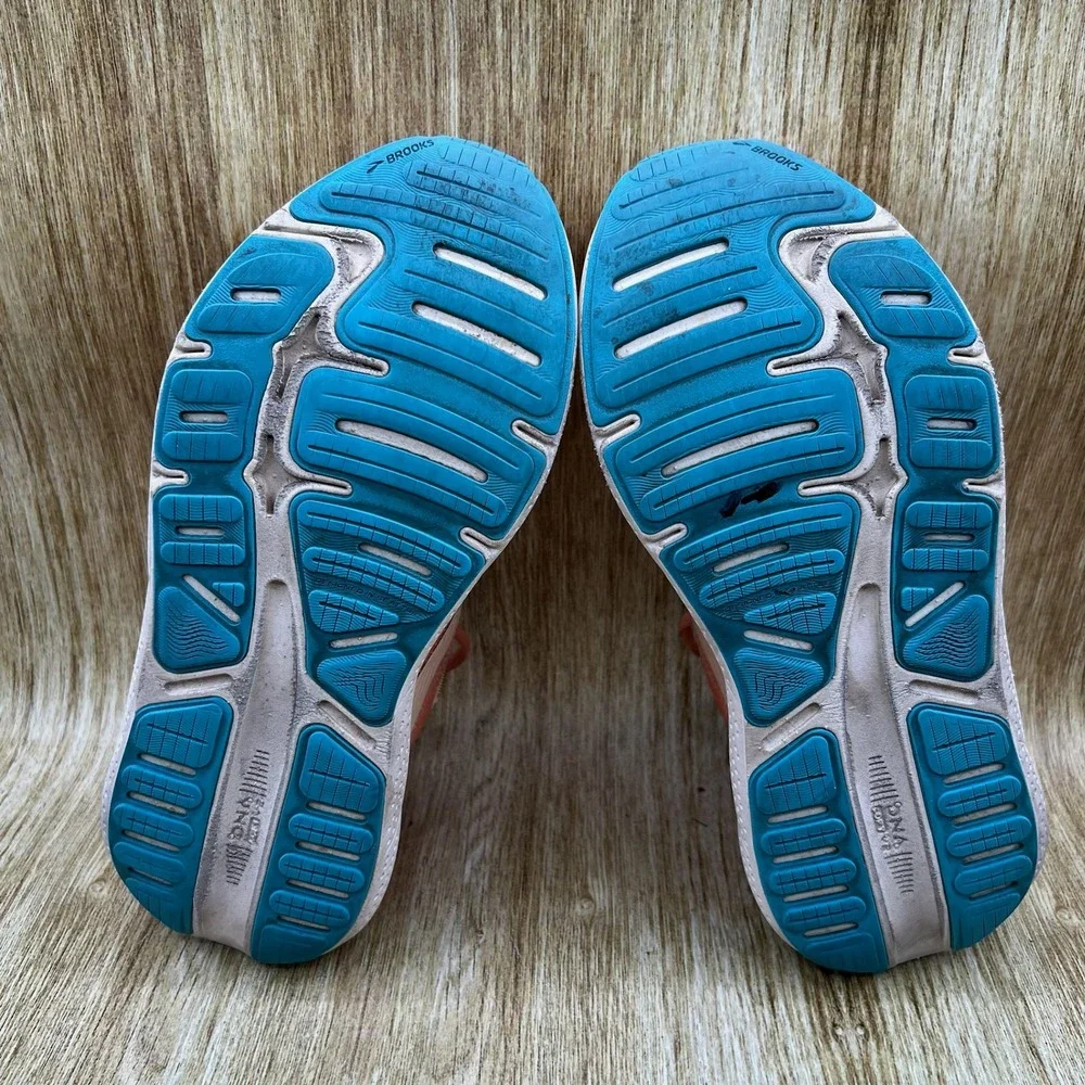 Brooks Ghost Max Women's Size 9.5 Papaya Blue Running Shoes Sneakers 1203951B818